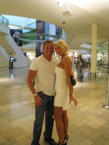 Gig Schmidt and Charis Boyle Playboy Miss February 2003 and one of the owners of Silver Star, Fashion Show Mall, May 27, 2010